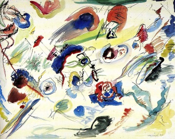 Wassily Kandinsky: Aquarell ohne Titel, 1910 oder 1913 entstanden
