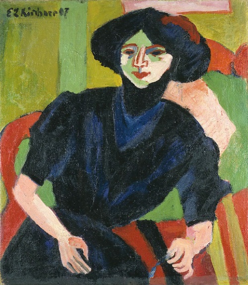 Ernst Ludwig Kirchner: Porträt einer Frau, 1907, Saint Louis Art Museum, Missouri